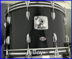 1974 Slingerland Niles, Black 5pc Drum Set, 24x14, 18x16, 14x10, 13x9, 5x14