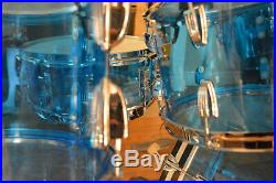 1974 Vintage Ludwig Vistalite Dbl Bass Drum Set Pristine Cond Original Owner