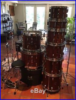 1975 SONOR Phonic 8 piece drum set withstands, cases, cymbals & more. Don't Miss