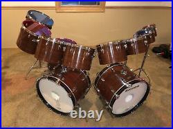 1976 Ludwig Mahogany Cortex Octaplus Drum Set