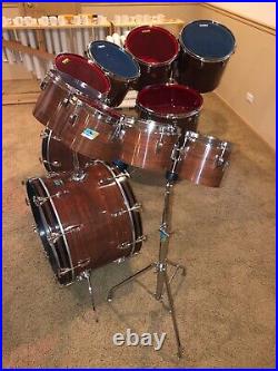 1976 Ludwig Mahogany Cortex Octaplus Drum Set