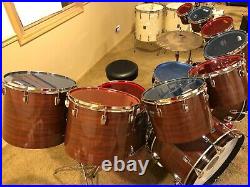 1976 Mahogany Cortex Ludwig Octaplus Drum Set with 6.5 Supraphonic Snare Drum