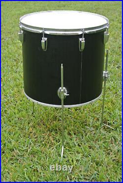 1980's LUDWIG 18 BLACK CORTEX FLOOR TOM for YOUR DRUM SET! LOT #G347