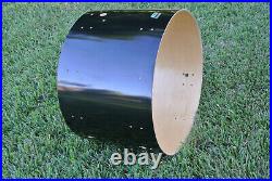 1980's LUDWIG 24 BLACK CORTEX BASS DRUM SHELL for YOUR CLASSIC DRUM SET! #G465