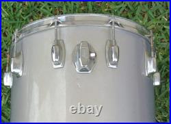 1980's LUDWIG ROCKER 14 POWER-PLUS TOM in SILVER SMOKE for YOUR DRUM SET! L757