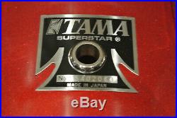 1980's TAMA SUPERSTAR 14X6.5 CANDY APPLE RED SNARE DRUM for YOUR SET! #K12
