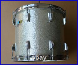 1981 LUDWIG Chicago USA CLASSIC 12 SILVER SPARKLE POWER TOM 4 YOUR DRUM SET J44