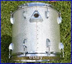 1981 LUDWIG Chicago USA CLASSIC 13 SILVER SPARKLE POWER TOM 4 YOUR DRUM SET J50