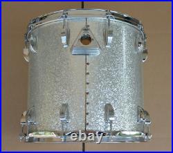 1981 LUDWIG Chicago USA CLASSIC 14 SILVER SPARKLE POWER TOM 4 YOUR DRUM SET J45