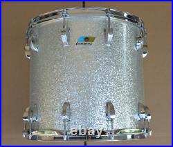 1981 LUDWIG Chicago USA CLASSIC 14 SILVER SPARKLE POWER TOM 4 YOUR DRUM SET J45