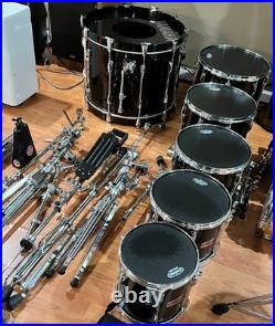 1985 Yamaha Recording Custom Drum Kit Piano Black withmounts, hardware, gig bags 1985 Yamaha Recording Custom Drum Kit Piano Black withmounts, hardware, gig bags