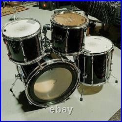 1986 Pearl Export Series 4-Piece Drum Set & Hardware Kick, Rack Toms, Floor Tom