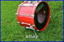 1986 YAMAHA RECORDING CUSTOM 24 BASS DRUM in HOT RED LACQUER for YOUR SET! J402