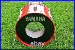 1986 YAMAHA RECORDING CUSTOM 24 BASS DRUM in HOT RED LACQUER for YOUR SET! J402
