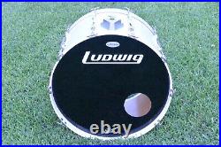 1990 LUDWIG 26 CLASSIC BASS DRUM WHITE LACQUER MACH LUGS for YOUR DRUM SET R218