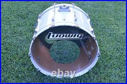 1990 LUDWIG 26 CLASSIC BASS DRUM WHITE LACQUER MACH LUGS for YOUR DRUM SET R218