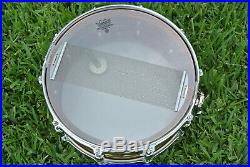 1990 LUDWIG SMOOTH BRONZE LB-552 6-1/2X14 SNARE DRUM with P-85 for YOUR SET! #Z815