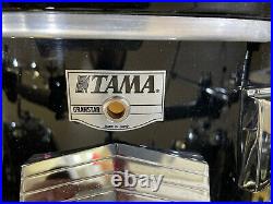 1990's Tama (Japan) Granstar 6-Piece Drum Set with Rack and Hardware Black