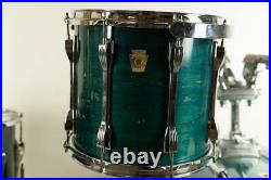 1990s Ludwig Classic Emerald Shadow Drum Set 1990s Ludwig Classic Emerald Shadow Drum Set