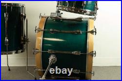 1990s Ludwig Classic Emerald Shadow Drum Set 1990s Ludwig Classic Emerald Shadow Drum Set