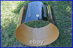 1993 LUDWIG 24 BLACK LACQUER BASS DRUM SHELL + BADGE for YOUR DRUM SET! #E694