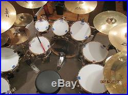 20 Pc Custom Made DW One of a Kind drum set drum kit Used by Chicago on Tour