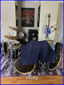 2004 Tama Rockstar 8-Piece Double Bass Drum Set with Lars Ulrich Steel Snare