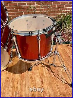 2007 Tama Superstar SK52F Drum Set Copper Mist Metallic 22/10/12/14/5.5x14