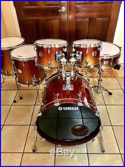 2007 Yamaha Beech Custom Absolute Drum Set, Gold Sparkle Fade, Made in Japan