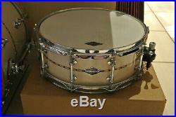 2011 Signed Johnny Craviotto Solid Maple Drum Set 18 12 14 + Matching Snare