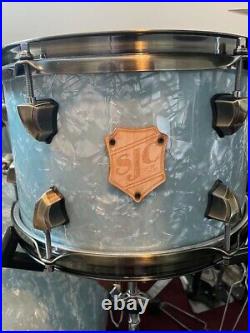 2019 Sjc Custom Drums Acoustic Kit Blue Pearl Mint Condition