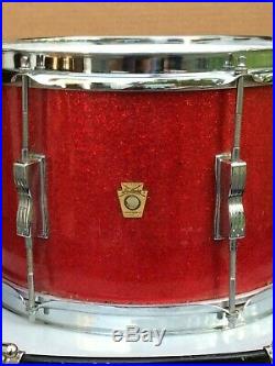 2pc 1966 ludwig club date red sparkle Drum set c812