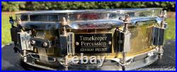 3.5x14 Piccolo Brass Snare Drum made by Timekeeper Percussion Custom Drums