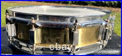 3.5x14 Piccolo Brass Snare Drum made by Timekeeper Percussion Custom Drums