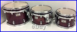 3 Premier Cambria Rack Toms 14 12 10 Purple Stain Drum Kit 3 Premier Cambria Rack Toms 14 12 10 Purple Stain Drum Kit