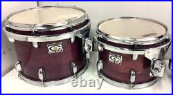 3 Premier Cambria Rack Toms 14 12 10 Purple Stain Drum Kit 3 Premier Cambria Rack Toms 14 12 10 Purple Stain Drum Kit