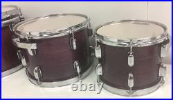 3 Premier Cambria Rack Toms 14 12 10 Purple Stain Drum Kit 3 Premier Cambria Rack Toms 14 12 10 Purple Stain Drum Kit