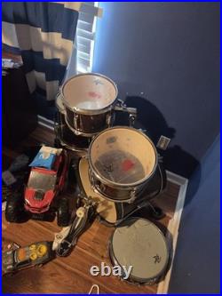 4-Piece Acoustic Drum Kit Bass Snare Tom Floor Tom Wood/Metal Analog