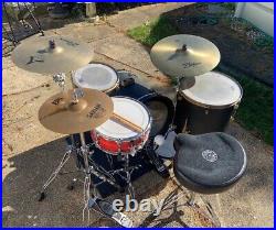 4-Piece Adult Pearl Drum Set With Cymbals, Hardware and More Great For Gigs