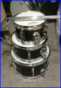 4 pc. Ludwig travel/Jazz kit 22x9 bass drum! 22,8,10,13 nesting drum set with Remo