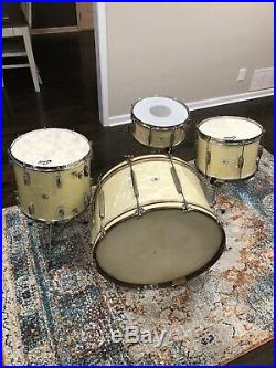 40s Ludwig and Ludwig drum set from 47 in White Marine Pearl