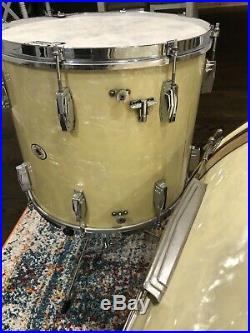40s Ludwig and Ludwig drum set from 47 in White Marine Pearl
