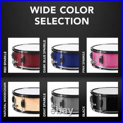 5 Piece Full Size Adult Drum Set Complete Kit Cymbals Stool Dark Cherry Sunburst
