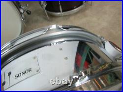5 Sonor Teardrop Drum Set Ruby Pearl Red 1970 Vintage Tear Drop Chrome snare
