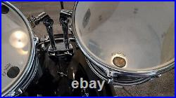 5pc Complete Full Size Pro Adult Drum Set Kit Remo Heads, Zildjian Cymbals