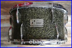 60's SONOR 13 BLACK GALAXY SPARKLE TEARDROP TOM for YOUR METRIC DRUM SET! E38