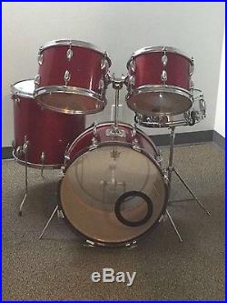60's Vintage Slingerland Red Sparkle 5 pc Drum Set