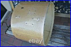 60s Ludwig CLASSIC 20 CHAMPAGNE SPARKLE BASS DRUM SHELL for YOUR DRUM SET! Q431