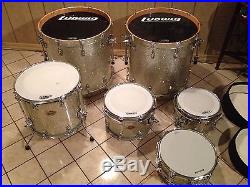 7 Piece Ludwig Maple Centennial Drum Set With 9 Paiste Cymbals Ludwig Stands +