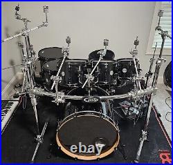 7 Piece PDP Concept Maple Black Pearl With PDP Rack